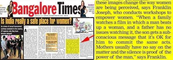 Times of India bangalore times newspaper