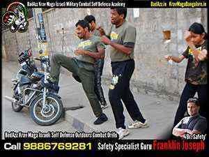 Najih Training in Franklin Joseph Krav Maga Military Self Defense, Bangalore conducted by Franklin Joseph