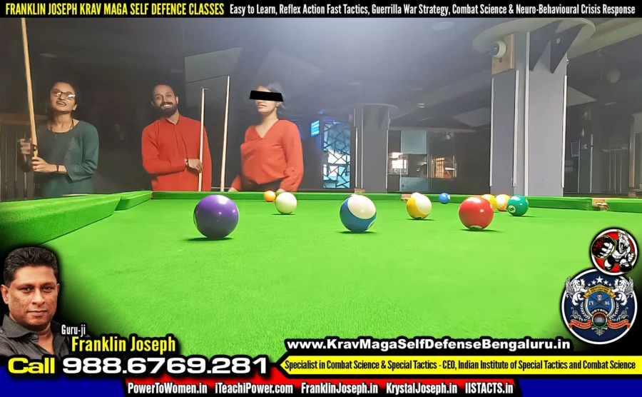 Krav Maga Bengaluru Takes to the Snooker Table > Franklin Joseph Krav Maga Self Defense Bengaluru