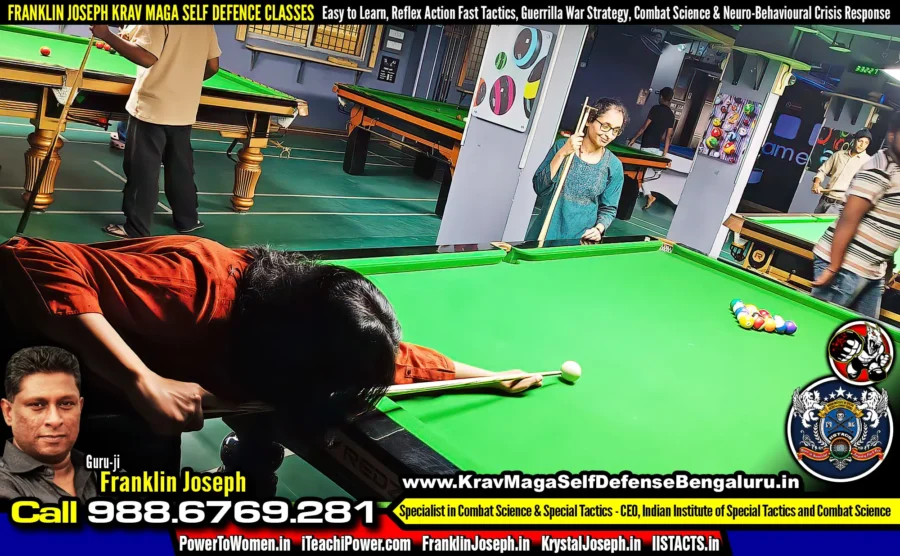 Krav Maga Bengaluru Takes to the Snooker Table > Franklin Joseph Krav Maga Self Defense Bengaluru