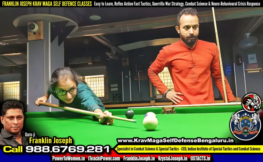 Krav Maga Bengaluru Takes to the Snooker Table > Franklin Joseph Krav Maga Self Defense Bengaluru