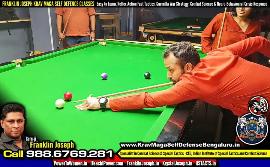 Krav Maga Bengaluru Takes to the Snooker Table > Franklin Joseph Krav Maga Self Defense Bengaluru