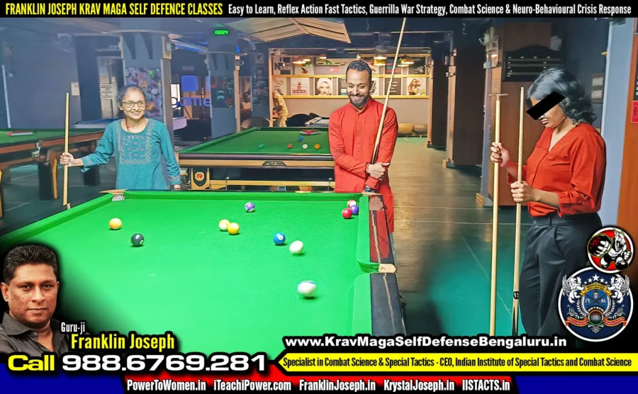 Krav Maga Bengaluru Takes to the Snooker Table > Franklin Joseph Krav Maga Self Defense Bengaluru