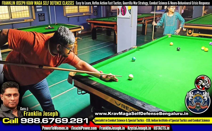 Krav Maga Bengaluru Takes to the Snooker Table > Franklin Joseph Krav Maga Self Defense Bengaluru