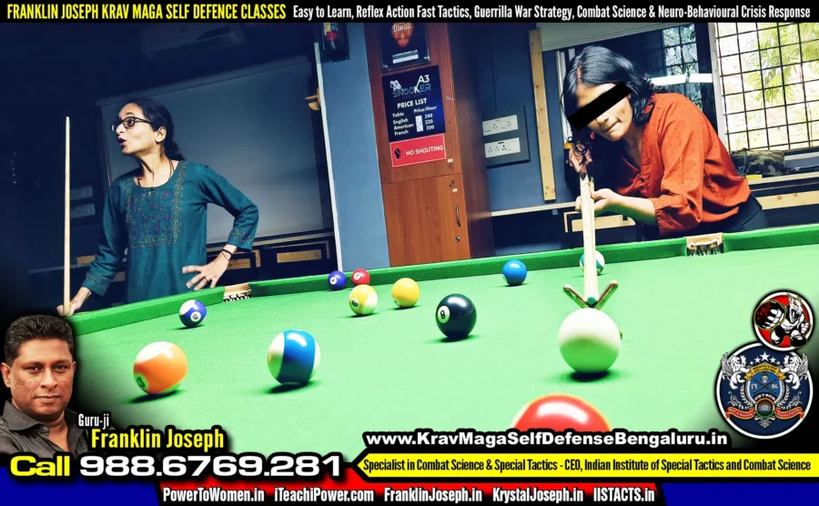 Krav Maga Bengaluru Takes to the Snooker Table > Franklin Joseph Krav Maga Self Defense Bengaluru