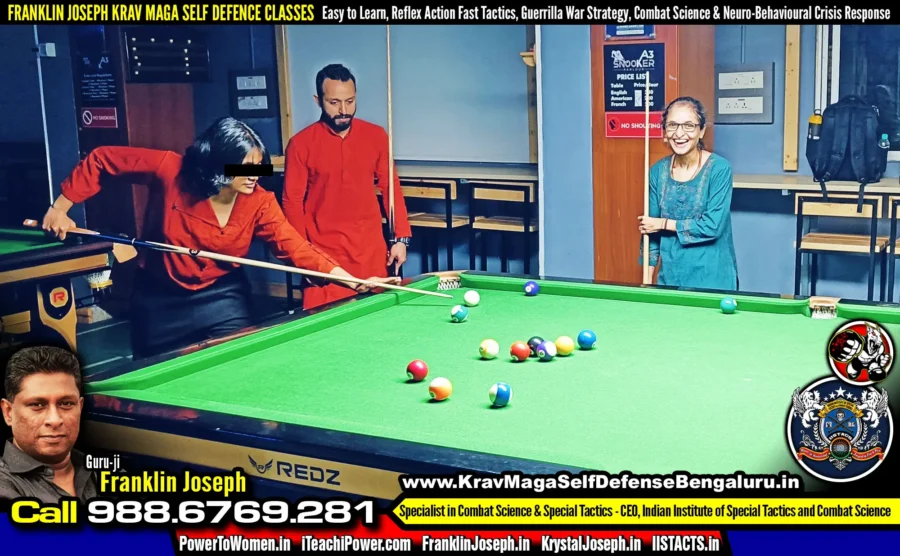 Krav Maga Bengaluru Takes to the Snooker Table > Franklin Joseph Krav Maga Self Defense Bengaluru