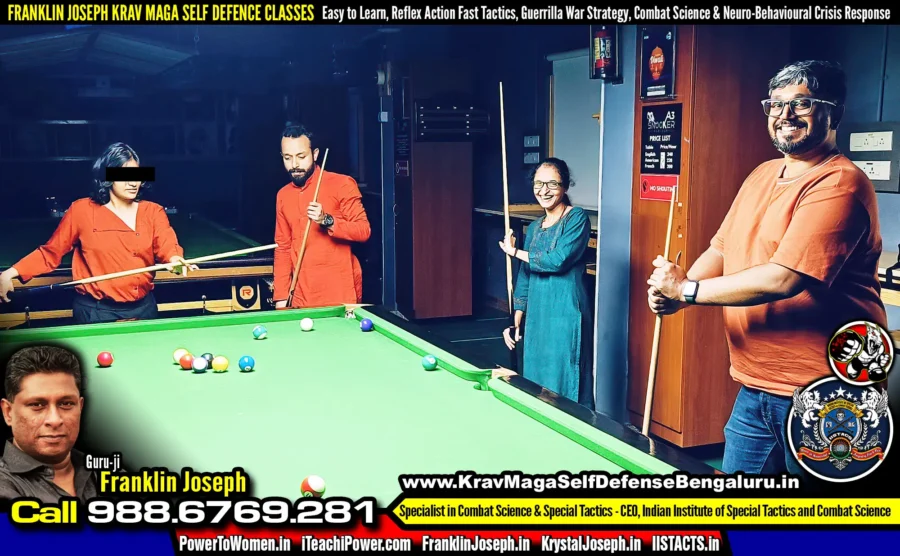 Krav Maga Bengaluru Takes to the Snooker Table > Franklin Joseph Krav Maga Self Defense Bengaluru