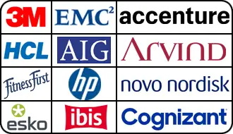 Clients ~ Franklin Joseph Power To Women Corporate Self Defense Workshops - 3M, EMC2, Accenture, HCL, AIG, Arvind, FitnessFirst, HP, Novo Nordisk, Esko, IBIS, Cognizant